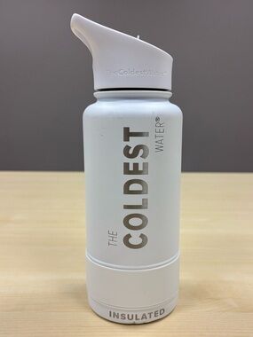 The Coldest Water - Insulated 32 Ounces - White - Water Bottle
